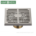 4 inch square brass floor drain